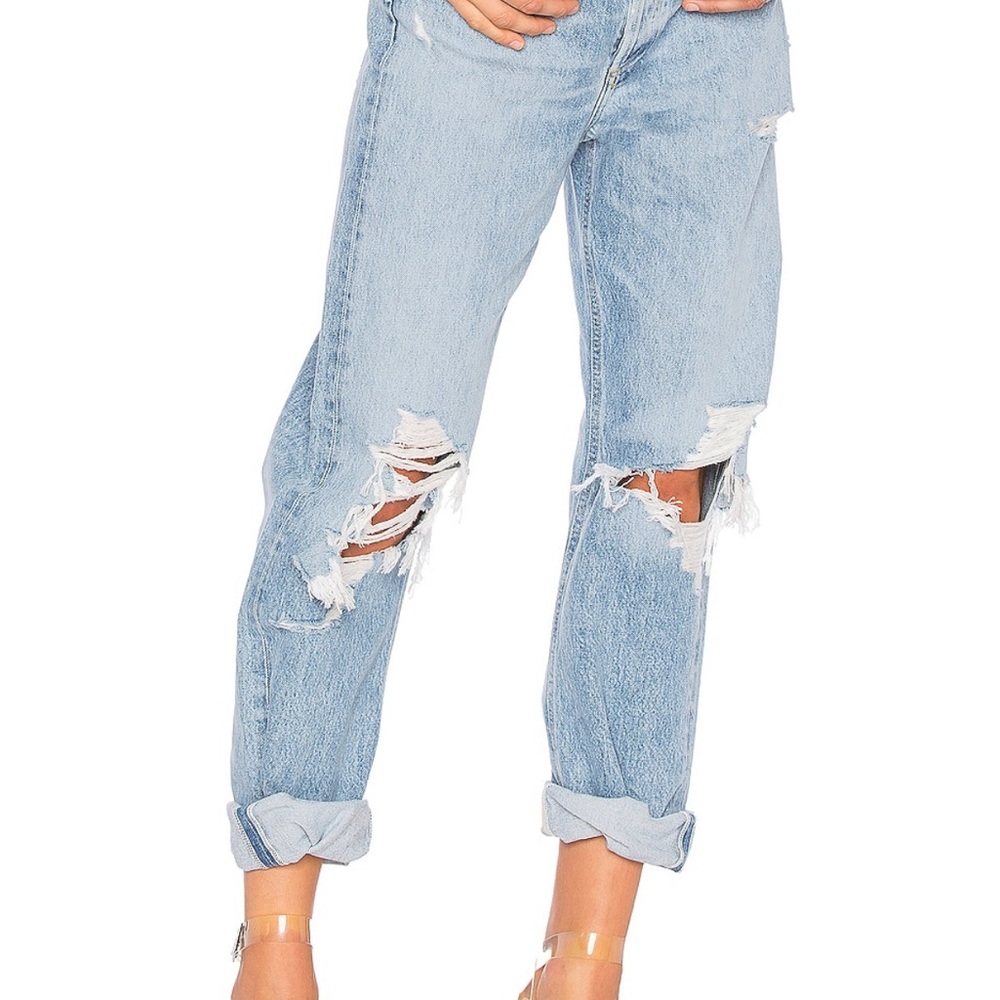 AGOLDE 90's Mid Rise Loose Fit Jeans in Fall Out